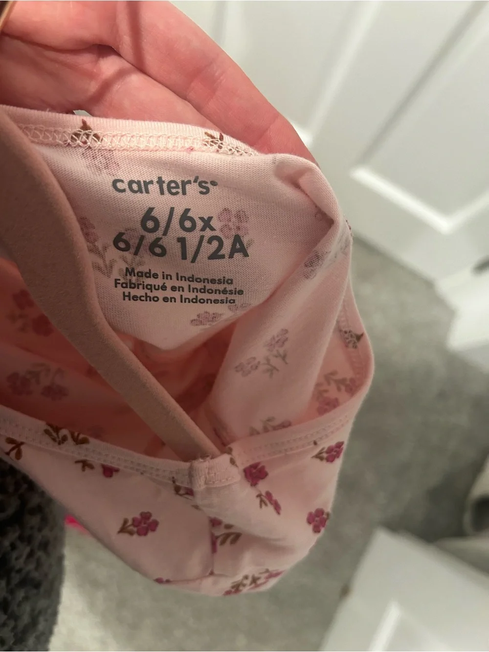 Carter's Dusty Pink Floral Short Sleeve Casual Dress